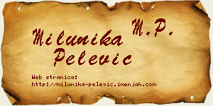 Milunika Pelević vizit kartica